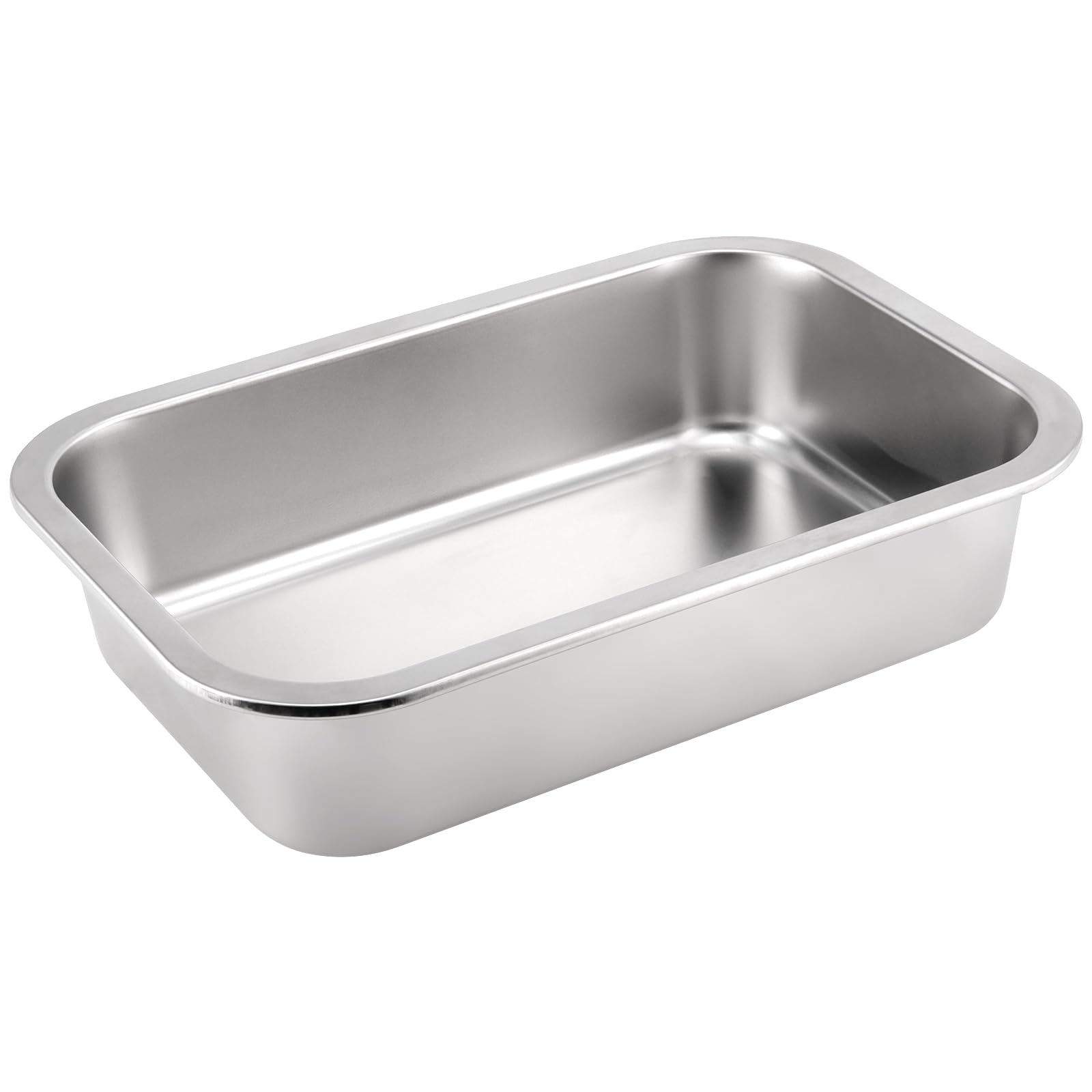 1 teglia da forno rettangolare, 32 x 22 cm, profonda, in acciaio inox, per cucinare e cuocere posate