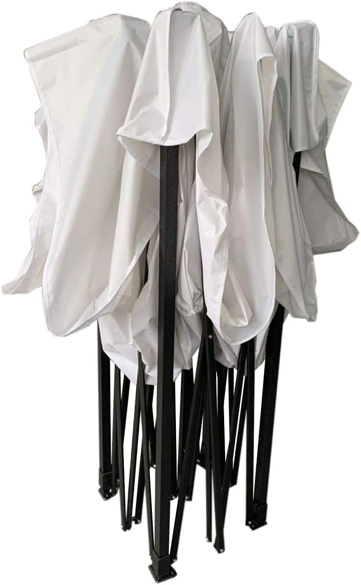 Gazebo 3x3 Pieghevole a Fisarmonica EasyFlex Bianco con Tende Richiudibili e Finestre