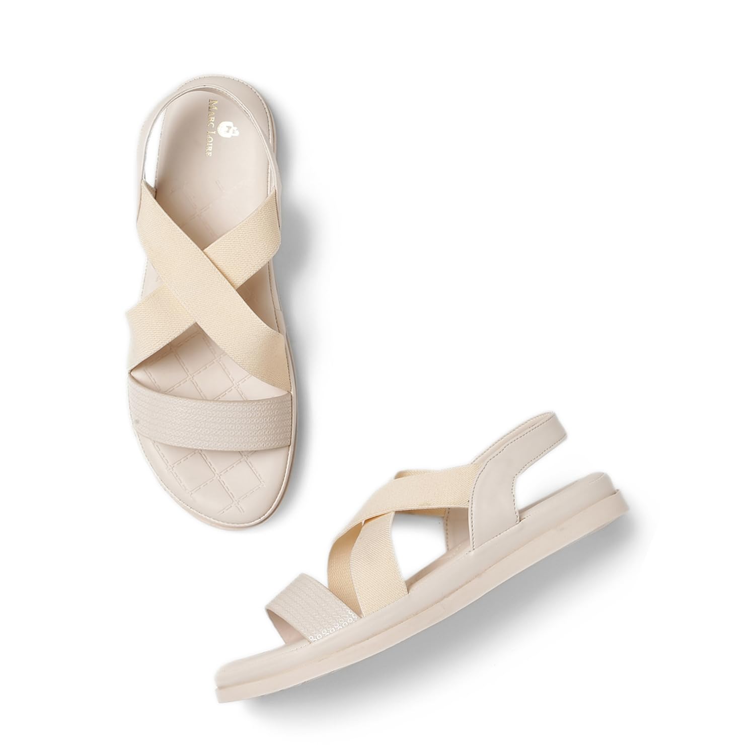 Marc Loire Womens Open Toe Double Strap Flats (Cream, 7) (B0CVQTZXP9) Amazon Price History, Amazon Price Tracker