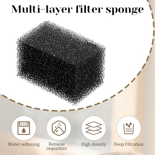 Repuestos 9 esponjas filtro para fuente de agua gatos miniatura 3