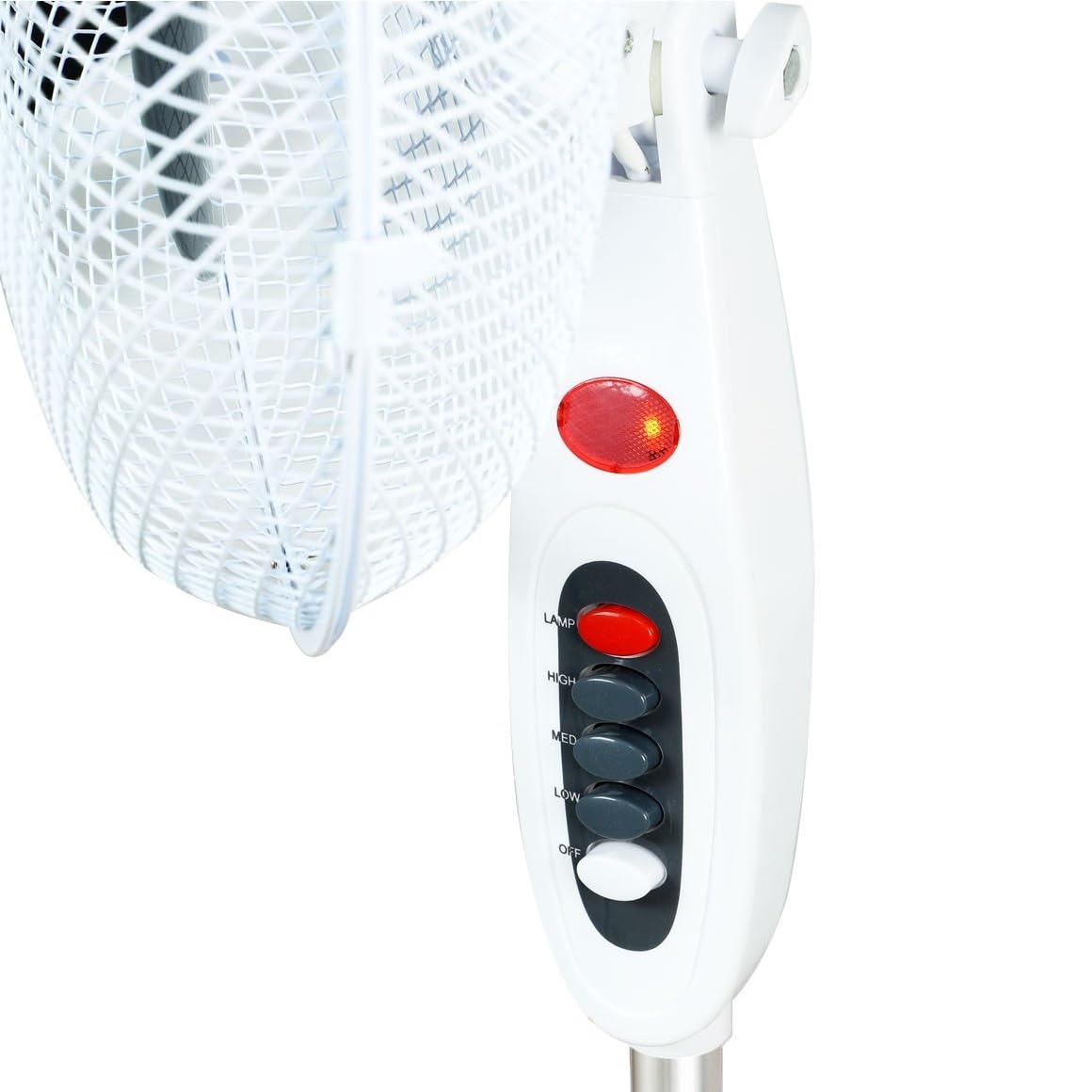 Ventilador de Pedestal 16" | Altura Regulable, 3 Velocidades, Motor Silencioso, Base Estable, Cabezal Oscilante