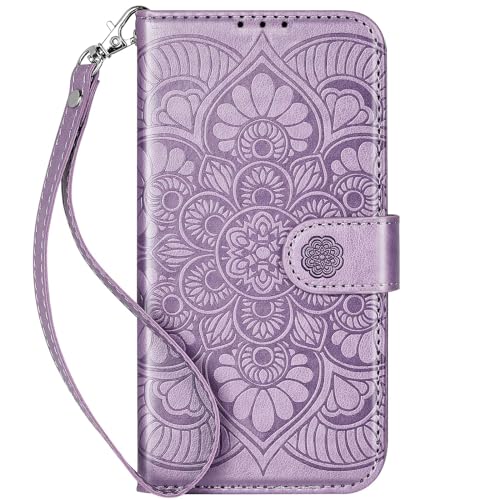 Ateeky iPhone 14 Pro Max Wallet Case, [RFID Blocking] Protective PU Leather Flip Cover with Card Slot Cash Pocket for 14 Pro Max (Light Purple)