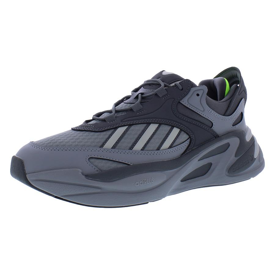 Image of adidas Ozmorph Men Shoes Size 10.5, Color: Grey /Grey Two /Lucid Lemon-Grey
