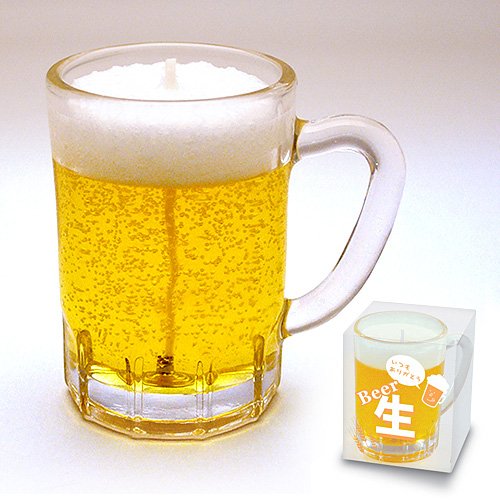 Amazon｜生ビールミニジョッキのローソク(高さ7.2cm×口径5cm)◇ビール