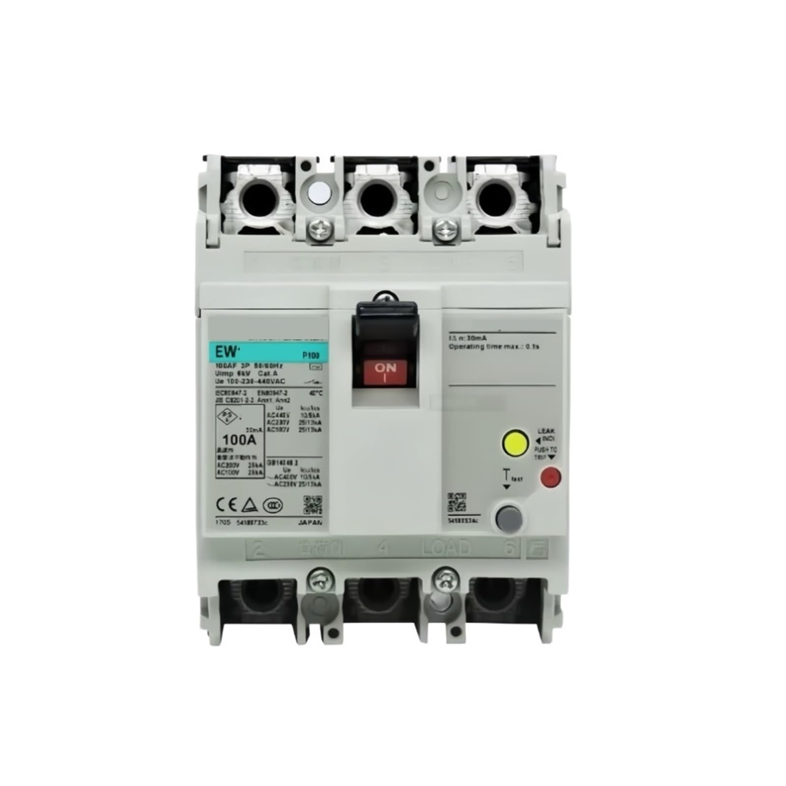 Arionyx Earth Leakage Circuit Breaker EW50EAG-3P032B 32A 30MA, EW50EAG-3P040B 40A 30MA, EW50EAG-3P050B 50A 30MA, EW63EAG-3P063A 63A 30MA(EW50EAG-3P032B 32A 30MA)