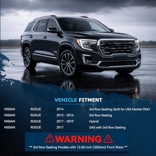 Image of Detroit Axle - Front Brake Kit for 2014-2019 Nissan Rogue 3rd Row