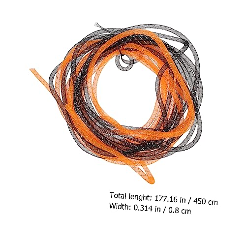 Tubo de malla de nylon NUOBESTY para guirnaldas de Halloween en color naranja y negro 7