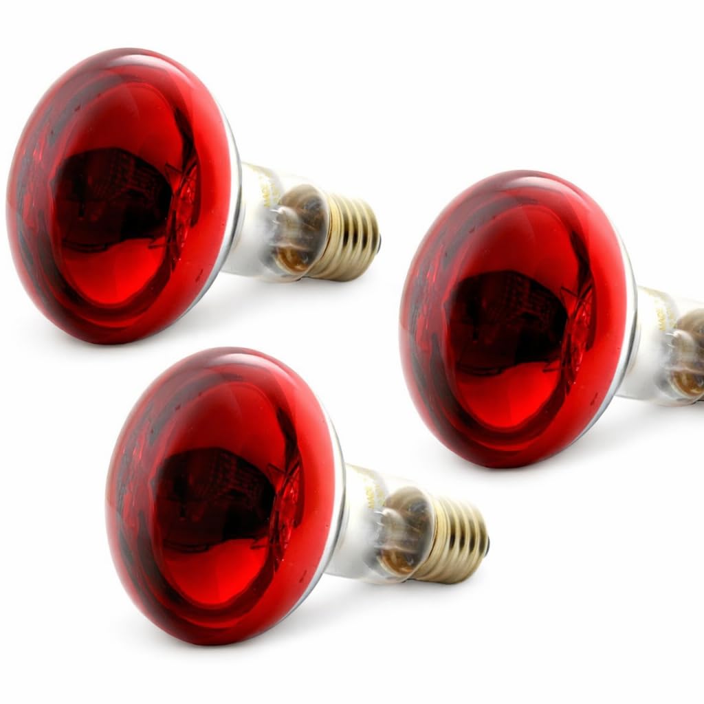 OL-KIT3RED60 Kit 3 Lampade Speciali Colorate Rosse ad Incandescenza, Attacco E27, 60W – Uso Tecnico, Teatrale, per luci psichedeliche vintage e Applicazioni Decorative