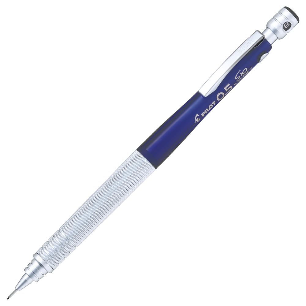 Pilot Mechanical Pencil S10, Transparent Blue Body, 0.5mm Lead