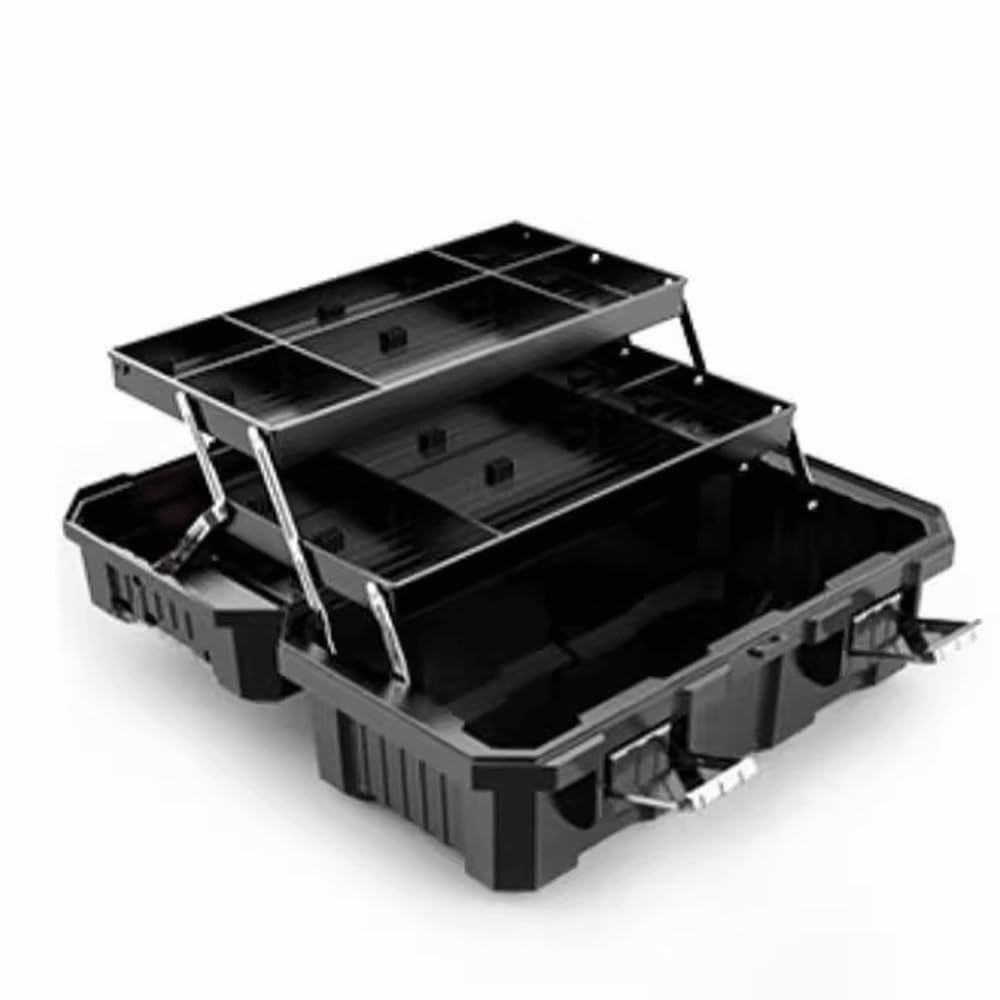 Caja de herramientas portátil de acero inoxidable para fontanero de emergencia al aire libre y cajas de reparación gruesas, cajas de almacenamiento para piezas del hogar, organizador