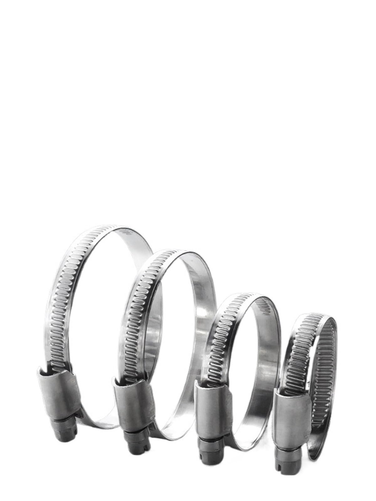 Hose Clips 304 Stainless Steel Style Pipe Clamp Hose Clips Powerful Car Fuel Clamps for Home Water Line(21-44(6pcs))