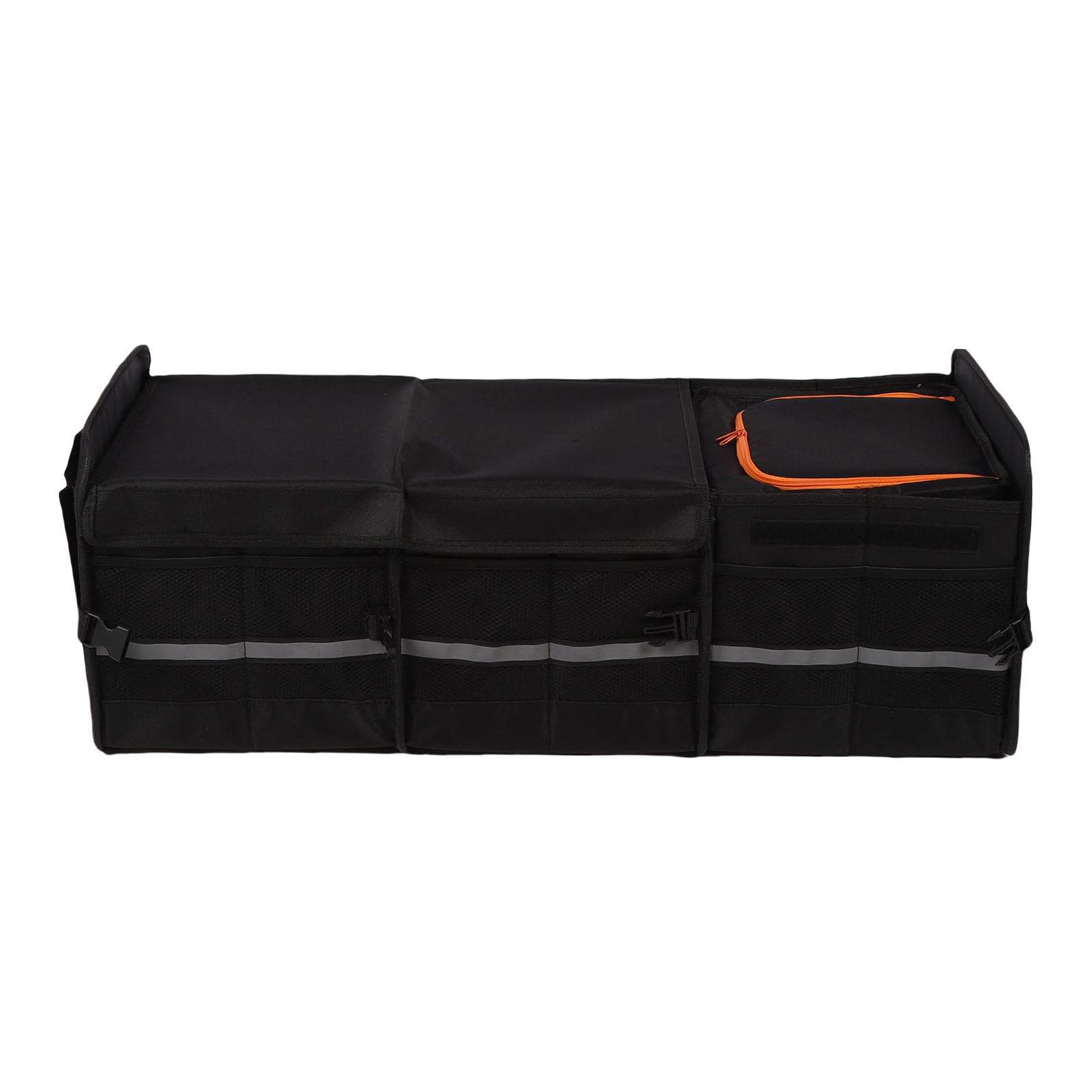 Organizador de Maletero Grande, Caja de Almacenamiento Plegable para Coche de 105 L con Bolsa Térmica Aislante, Organizador de Maletero con Múltiples Compartimentos a Prueba de Fugas, para