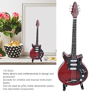 Agatige Modèle de Guitare électrique Miniature 1: 6, Mini réplique d’instrument en Bois de Tilleul, Cadeau décoratif… - Les Beatles, Paul McCartney, John Lennon, RIngo Starr, George Harrison Agatige Modèle de Guitare électrique Miniature 1: 6, Mini réplique d'instrument en Bois de Tilleul, Cadeau décoratif… – Image 2