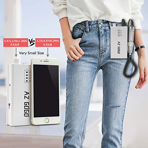 Elektrisch Nagelfräser für Gelnägel 30000u/Min Einstellbarer Geschwindigkeit, AZ GOGO Wiederaufladbare Pediküreset… – Bild 4