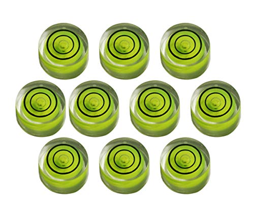 Niveau à bulle rond taille 8 mini fiole de surface 20x9 mm lot de 10 pièces