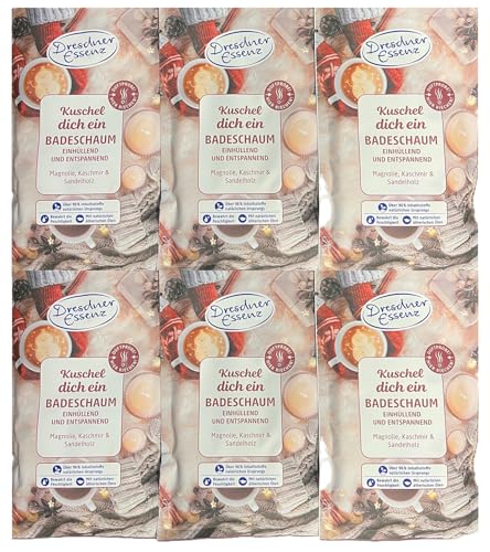 6er Pack Dresdner Essenz Badeschaum Kuschel dich ein 6 x 60g