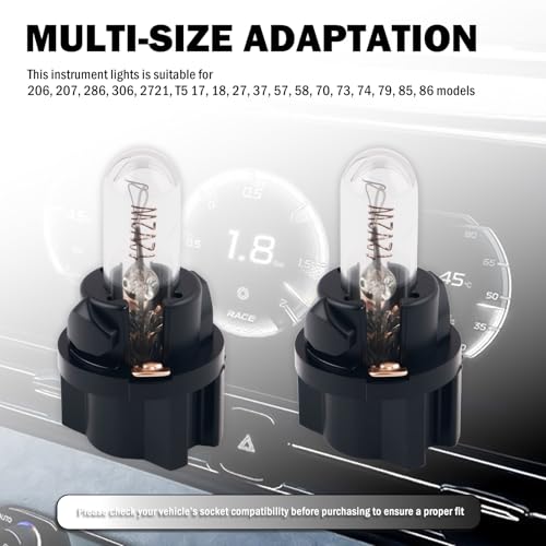 20 piezas de foco halógeno T5 para tablero de auto miniatura 5