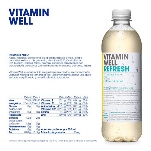 Vitamin Well Refresh boisson vitaminée lot de 12 x 500 ml - 5