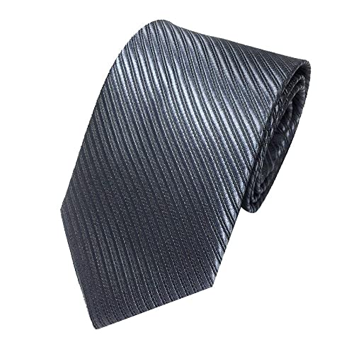 Corbata Negra Hombres Boda Corbatas Y Pañuelo Esmoquin Slim Uni Tie Adecuado para el Trabajo Diario, Boda de Negocios, Novio, Banquete, etc, gris oscuro, Talla única
