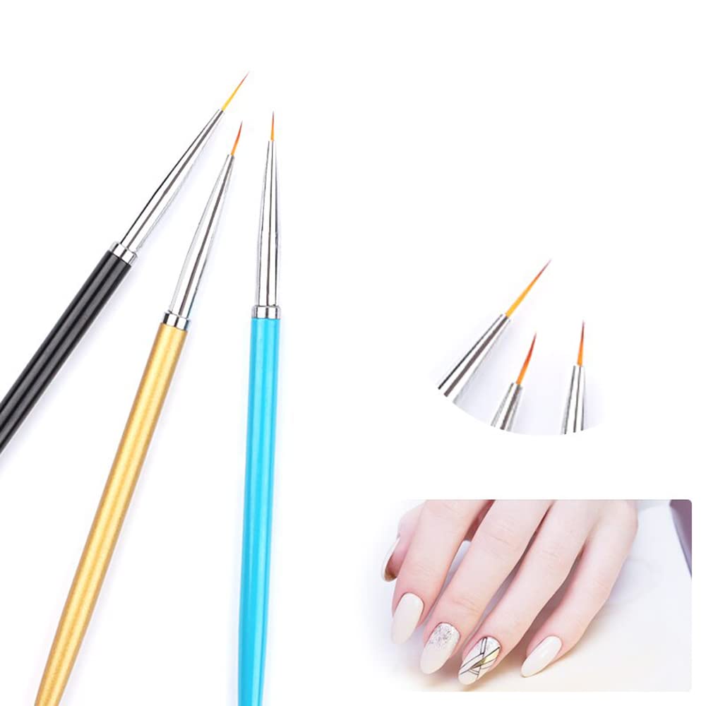 SAVNI 3 pcs of nail art detailing brush, 0-00-000 sizes 3