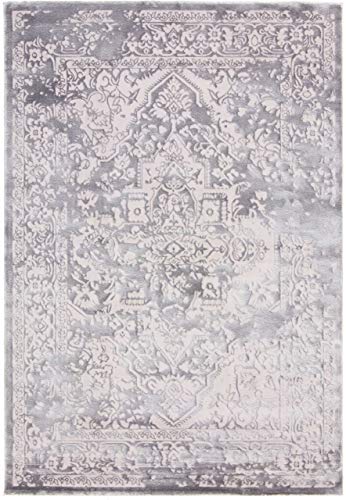 carpetfine Vintage Teppich Select Grau 140x200 cm | Moderner Teppich für Wohn- und Schlafzimmer Cover