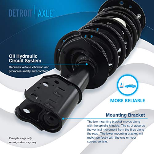 Image of Detroit Axle - 12pc Front End Suspension Kit for 2005-2006 Chevrolet Equinox Pontiac Torrent, 2 Lower Control Arms w /Ball Joint 4 Tie Rods 2 Sway Bars 2 Struts & Coil Spring 2 Boots Replacement