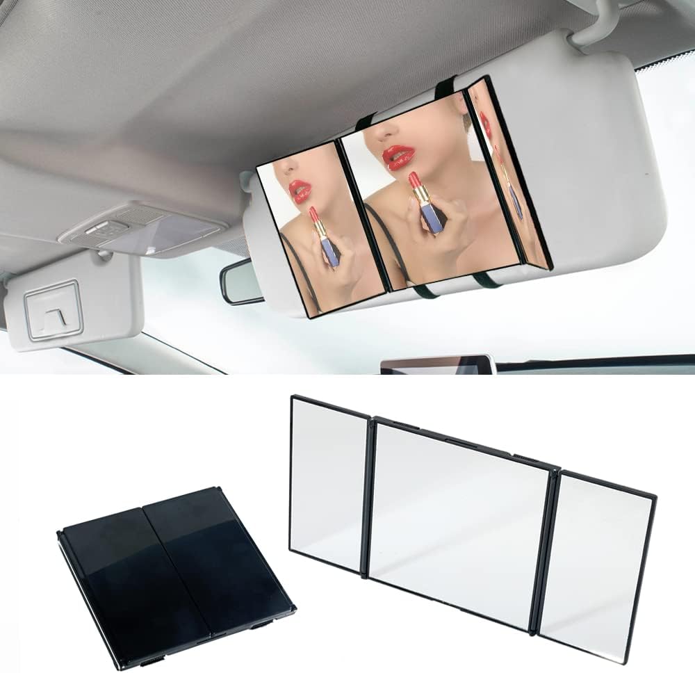 VARGTR Car Visor Mirror,Travel Vanity Makeup Cosmetic