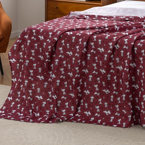 50% Off Berkshire Peanuts Queen Flat Sheet - Cute Snoopy Design - Image 2