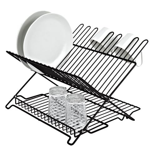 Better Houseware 1483 Junior Folding Dish Rack, Black