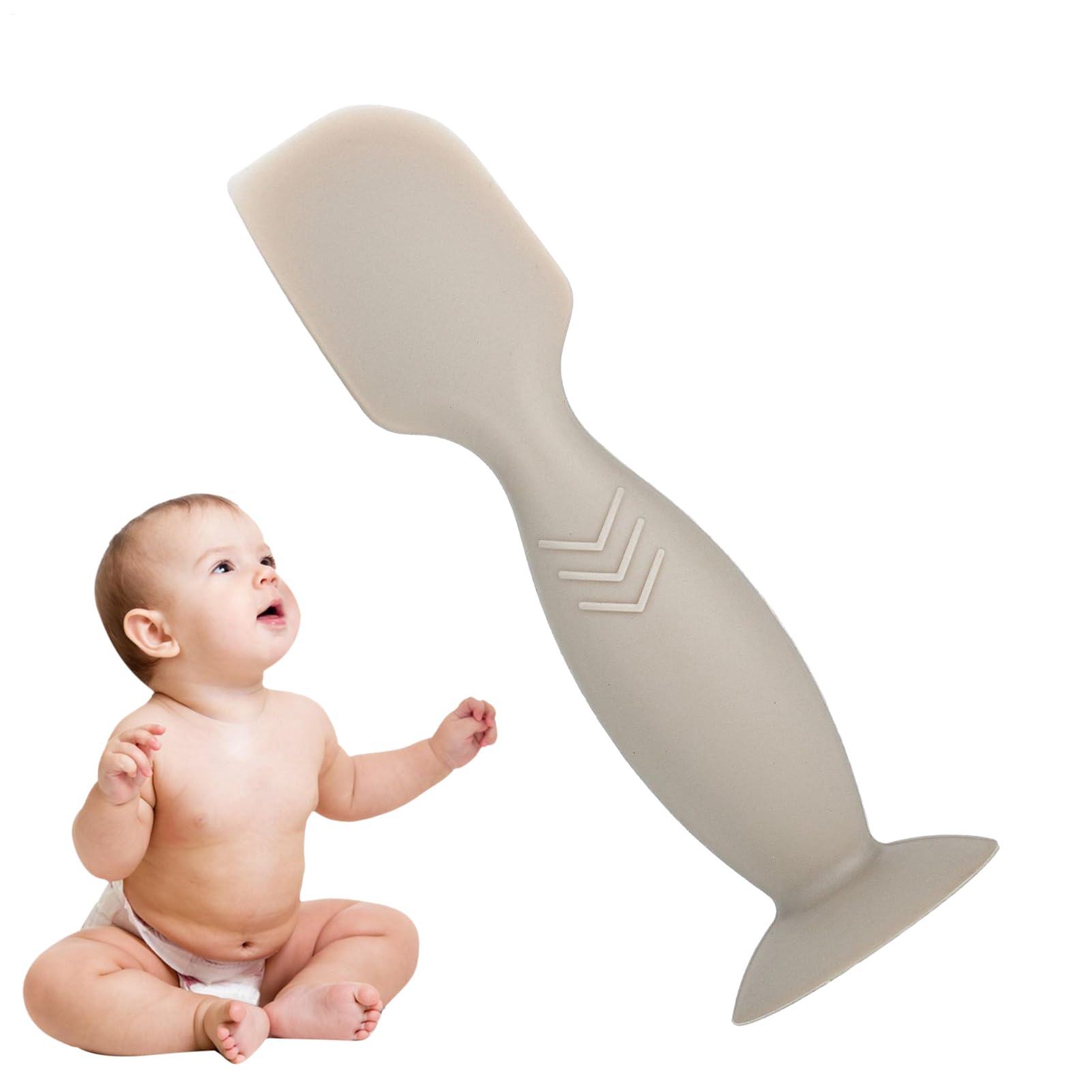 Spatule à crème pour couches de bébé | Spatule à crème pour les fesses de bébé | Avec base ventouse | Spatule pour pâte à fesses de bébé