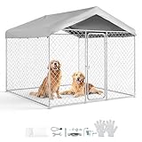 Espacio extra grande: La caseta exterior para perros de 2,3 x 2,3 x 2,15 m le brinda a tu perro un espacio para correr, deambular y relajarse, como un amplio 