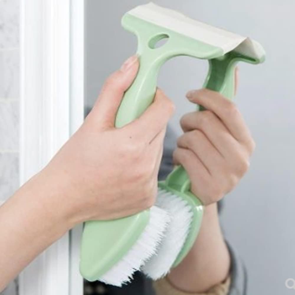 Two-in- Bathroom Cleaning Glass Wiper Window Household Tile Floor Brush Scraper Door and