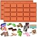 Funshowcase 20 Cavities Rectangular Cake Pan Soap Candy Chocolate Bar Silicone Molds 2 in Set