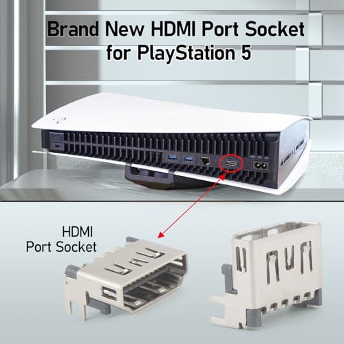 5 pièces Hdmi Port femelle pour Sony Playstation 5 (PS5) Digital Edition/UHD + outils – vue 2