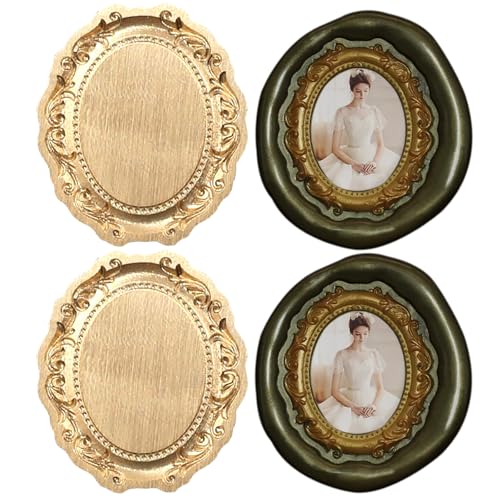 Andotopee Vintage Embossed Frame Wax Seal Stamp - 3D Relief
