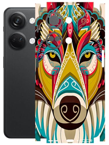 Image of AtOdds - Full Body Back Screen Guard Protector Film - Lamination Wrap Skin Sticker Compatible with ONEPLUS NORD 3 (5G) | Scratchproof Matte Finish (Mighty Wolf)