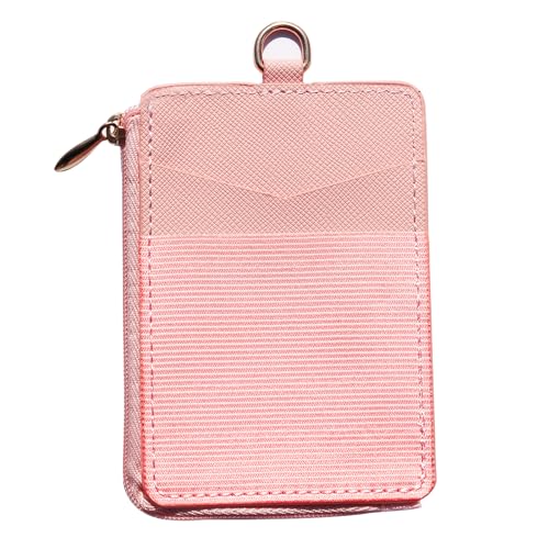Image of FORZEN Slim Minimalist Vertical Card Holder Wallet, Pocket Credit Card Holder, Elastic Card Holder Wallets for Men & Women (Pink)