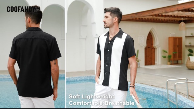 Amazon.com: COOFANDY Mens Short Sleeve Shirts Casual Button Up