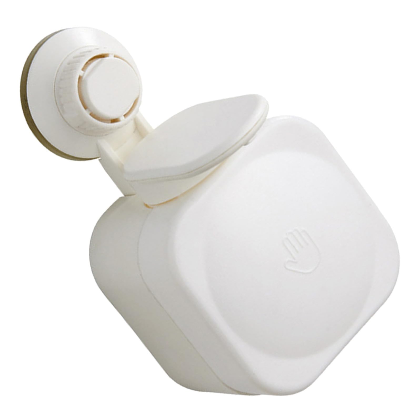 Kichvoe Dispenser Moderno per Muro Doccia in Sapone a Abs Bianco Ventosa senza Design Facile da Installare Foratura Shampoo e Bagnoschiuma in Hotel e Cucina