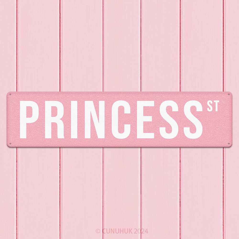 Amazon.com: Princess Street Sign Candy Pink Vintage Metal Tin Sign