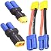 JIECHUN 2Pairs XT60 to EC5 Male Female Adapter, XT60 to Male Female EC5 Connector Adapter RC LiPo Battery Connectors