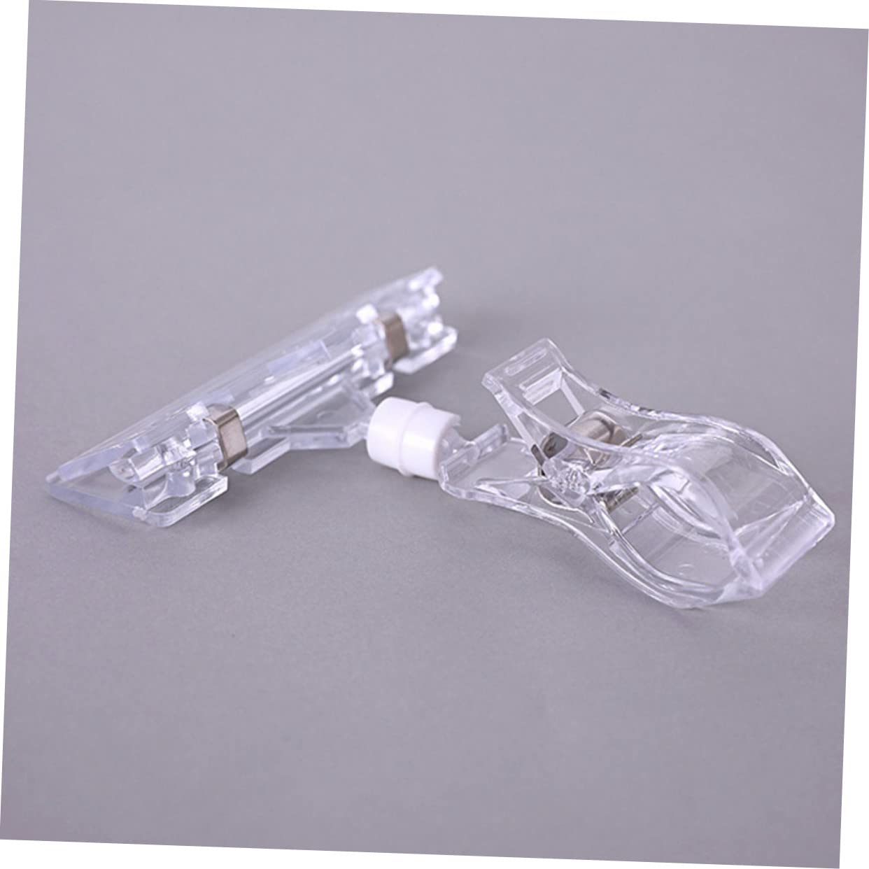 Alipis 25 Pezzi Porta Cartellini Trasparenti in Plastica, Clip Girevole Doppia per Esposizione in Negozi e Magazzino, Adattabile