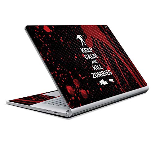 Image of MightySkins Carbon Fiber Skin for Microsoft Surface Book 2 13 inch (2017) - Kill Zombies,Protective, Durable Textured Carbon Fiber Finish,Easy to Apply, Remove, and Change Styles,