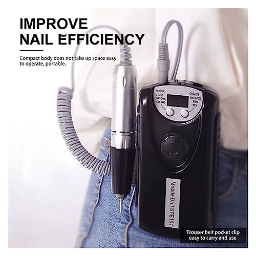 Nail-Grinding-Machine-30000RPM-Electric-Nail-Drill-Machine-Portable-Rechargeable-Pro-Electric-Manicure-Nail-File-Pro-Pedicure-Nail-Cutter-with-Display-for-DIY-Home-or-Salon-Mani-Pedis