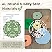 Jackie & Vancie All-Wooden Educational Toys for 1 Year Old, 6 in 1 Learning Educational Set with Object Permanence, Rainbow Stacker, Mirror Puzzle, Sensory Blocks, Egg & Cup and Wooden Book