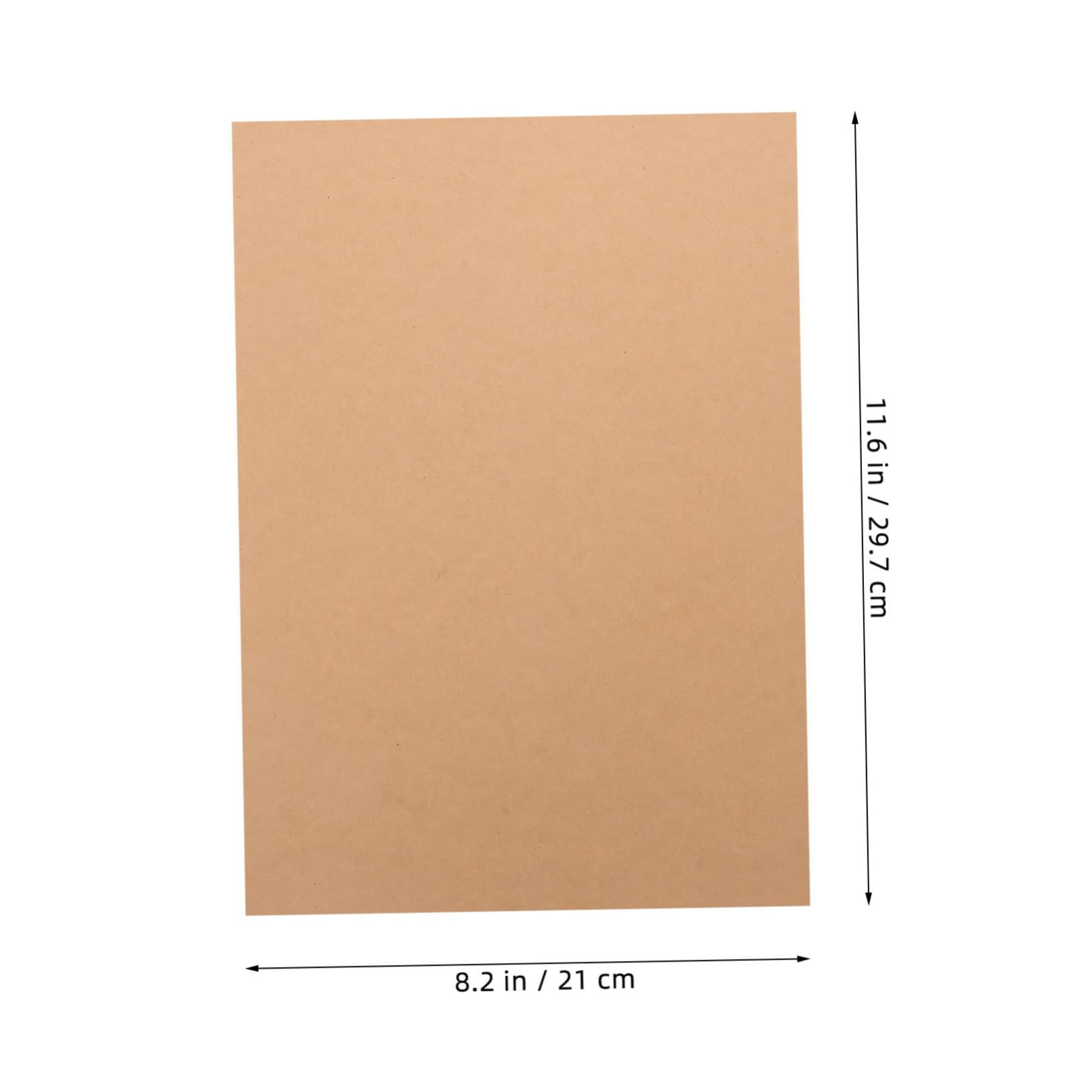 Uonlytech 100 Blatt Braunes Kraftpapier Kartonpapier 180g/m² Reißfest Unlinierte Karteikarten für Zeichnungen und Einladungskarten Bastelprojekte