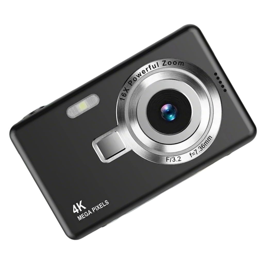Elnwnnkc Digital Camera Card Cameras with 96MP 1080P Resolution Clearly Autofocused Vlog Camera for Artistic