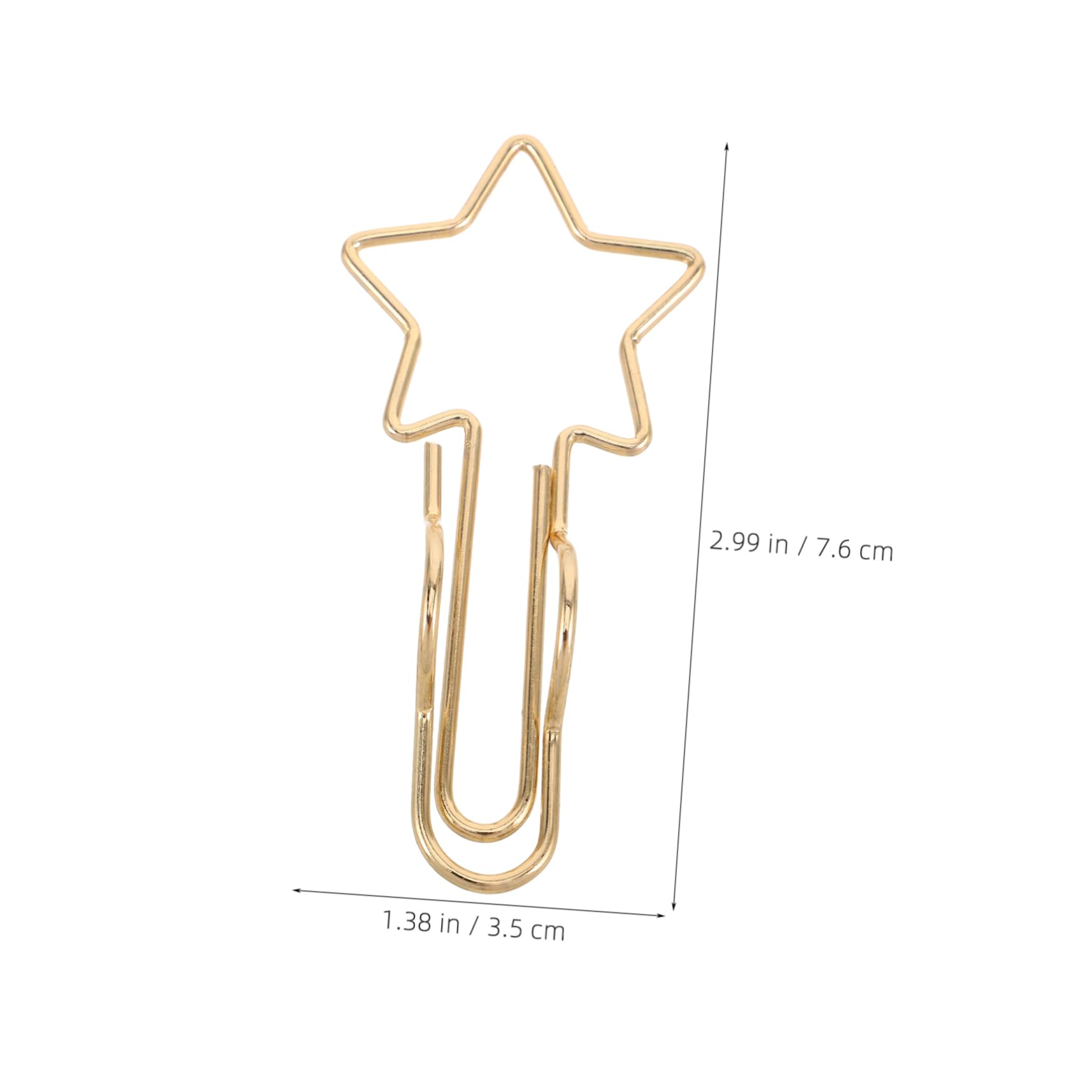 Ipetboom 10pcs Star Shaped Paperclip Holders Versatile Metal Clip Organizers for Notebooks Planners and Files Elegant Ironwork Design for Home Office and School Use