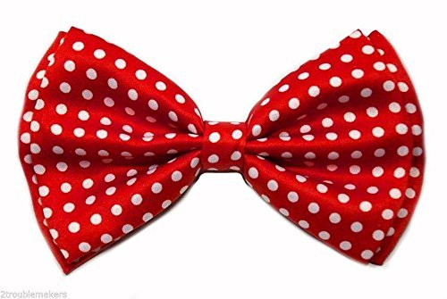 Youth Red with White Polka Dots Adjustable Bow-tie