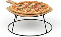 Suporte para pizza Base redonda elevada em metal Acessorio para servir pizza